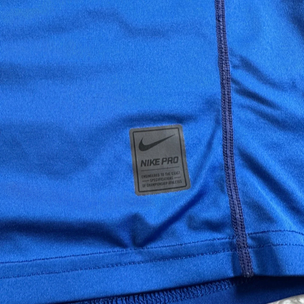 Nike Pro Compression Shirt Mens Large Blue Excellent Long Sleeve Dri-FIT Base